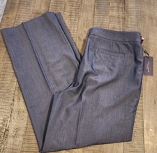 NWT Tommy Hilfiger Dress Pants Women Size 16 Dark Blue Pleated inseam 32