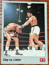 1991 ALL WORLD BOXING MUHAMMAD ALI CASSIUS CLAY VS SONNY LISTON CARD #146-APR825