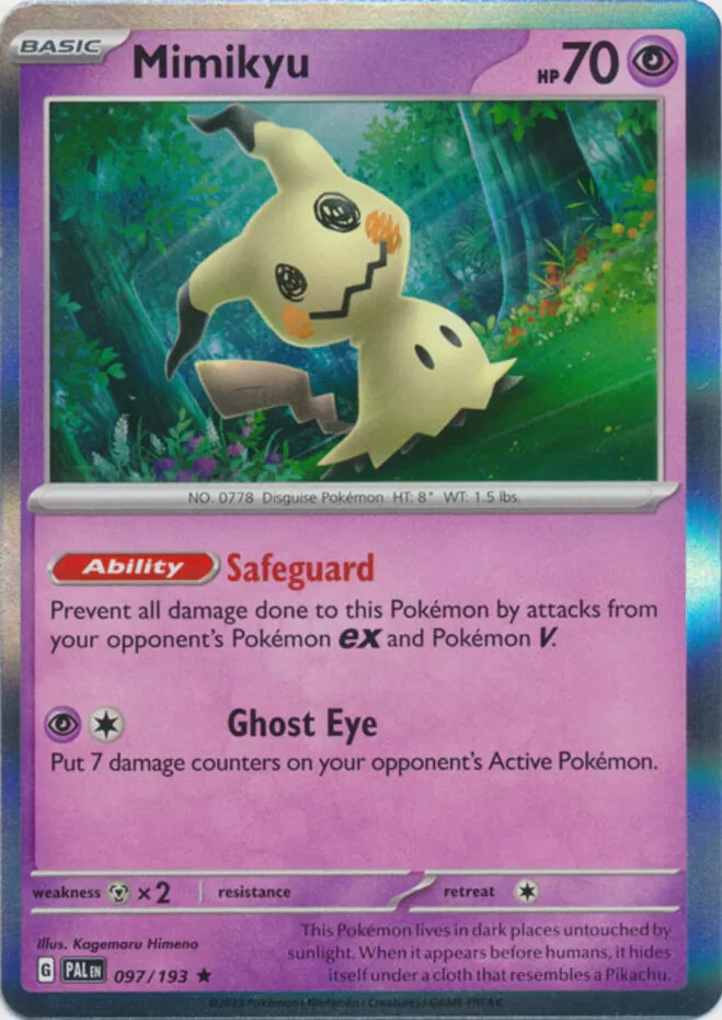 Mimikyu - 097/193 - Paldea Evolved - Holo – Card Cavern Trading Cards, LLC