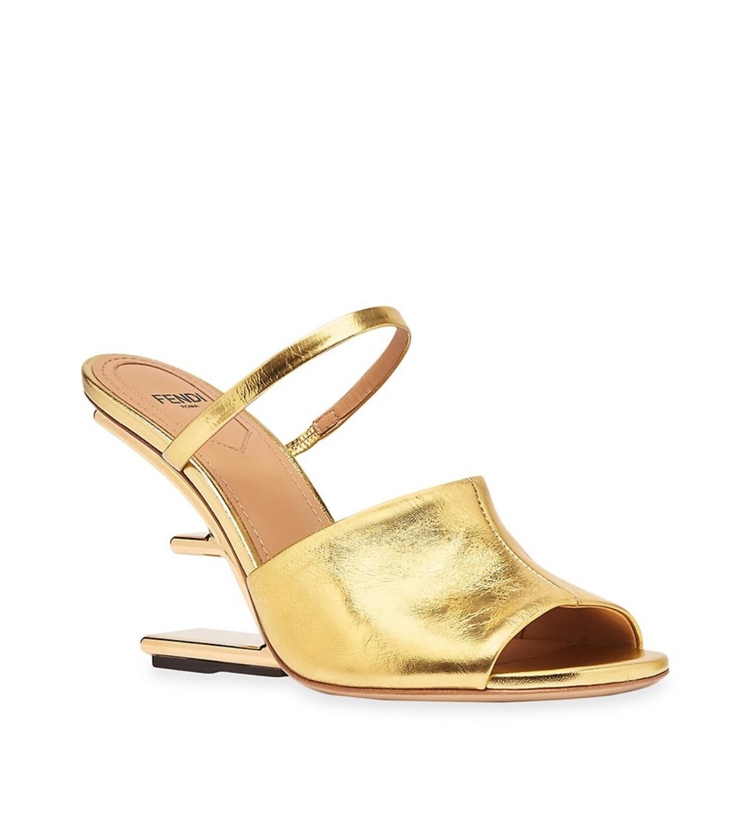 Fendi First Leather Sandal Women's Gold 36 | eBay