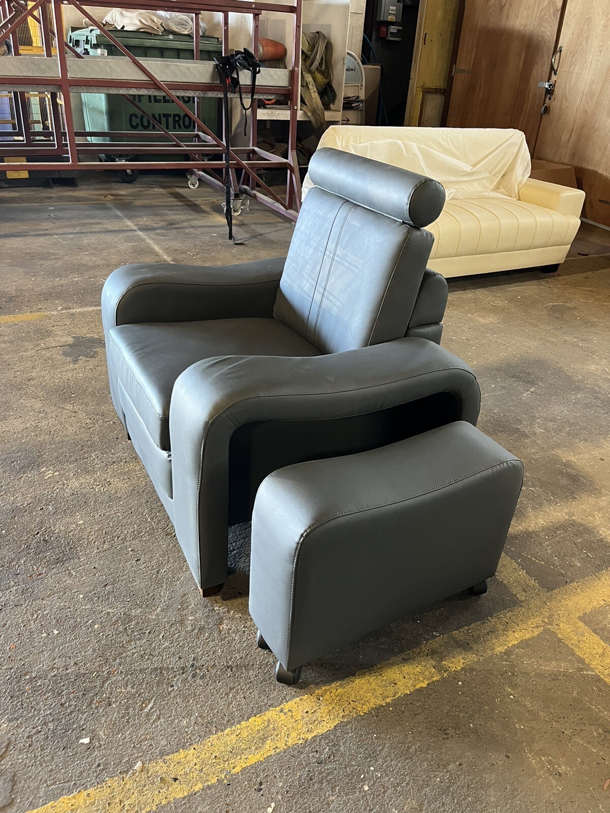 faux leather armchair eBay