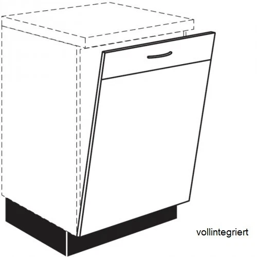 60/45er Geschirrspülerfront Frontblende vollintergriert 19 mm Span Weiß matt - Bild 2 von 2