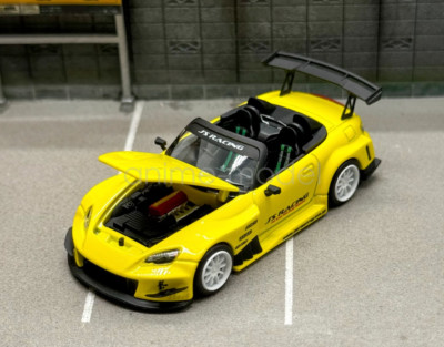 MT 1:64 JDM Yellow S2000 AP1 JS Racing Sports Diecast Metal Car