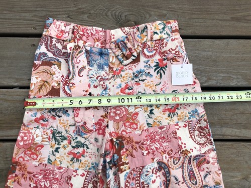 Sigrid Olsen Neu mit Etikett Damen-Leinenmischung breitbeinige Hose elastische Taille Paisley Gr. 10 - Bild 17 von 19