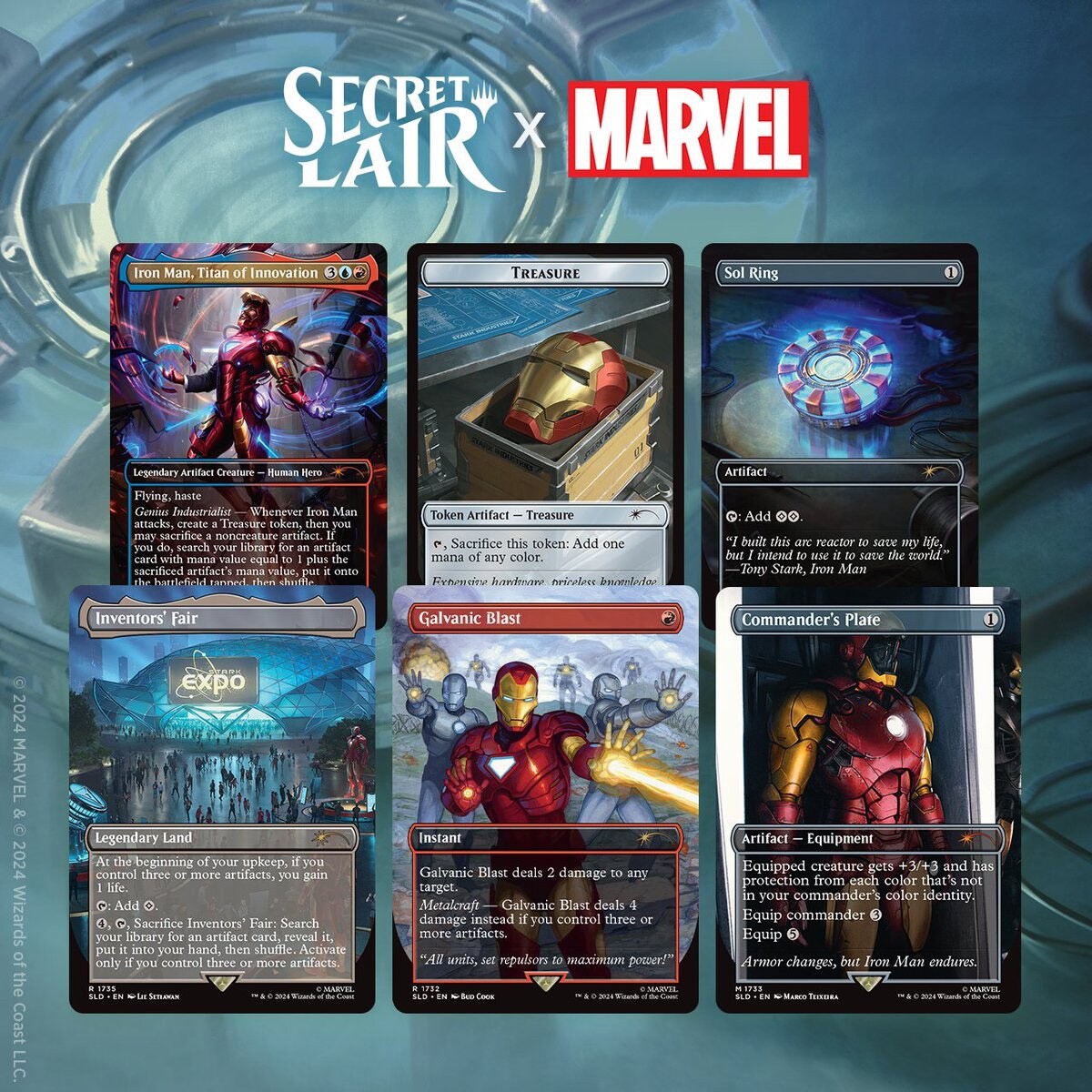 MTG Magic The Gathering Marvel Secret Lair Iron Man Foil MTG Magic The Gathering Marvel Secret Lair Iron Man Foil