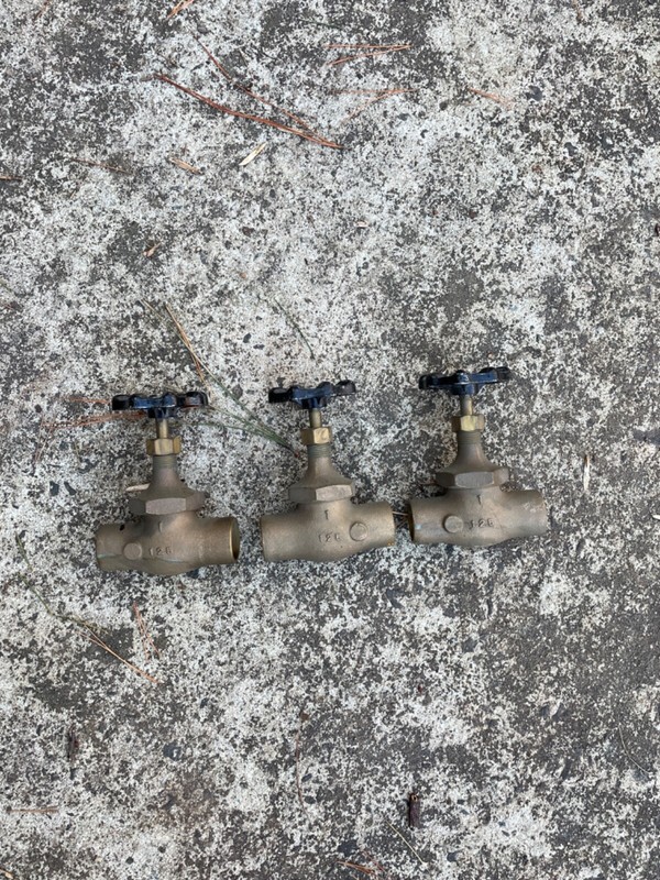 Solder through connection F-F Gate Valve, 1"
