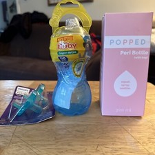 Nuby Trainer Sipeez No Spill Easy Grip Sippy Cup 6 Months- Peri Bottle Avent