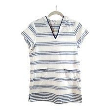 Vineyard Vines Hooded Tunic Swim Cover-up in Seafoam Stripe Girls' Large 12/14