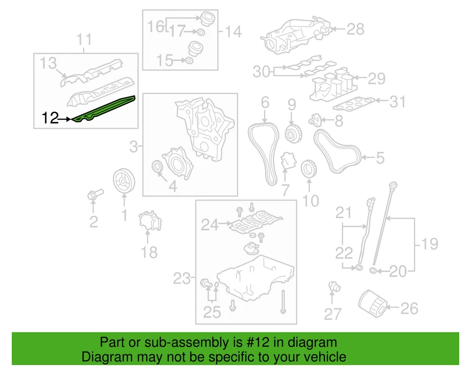 Junta de cubierta de válvula derecha GM GMC Acadia 2008-2017 12641261 Foto 2 de 3
