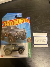 Hot Wheels Mud Studs '21 Ford Bronco in Silver Blue 1/64 scale diecast