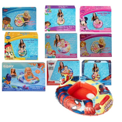 DISNEY MARVEL JUNIOR RIDE IN INFLATABLE SWIMMING FLOAT SEAT BABY TODDLER 0-3 NEW