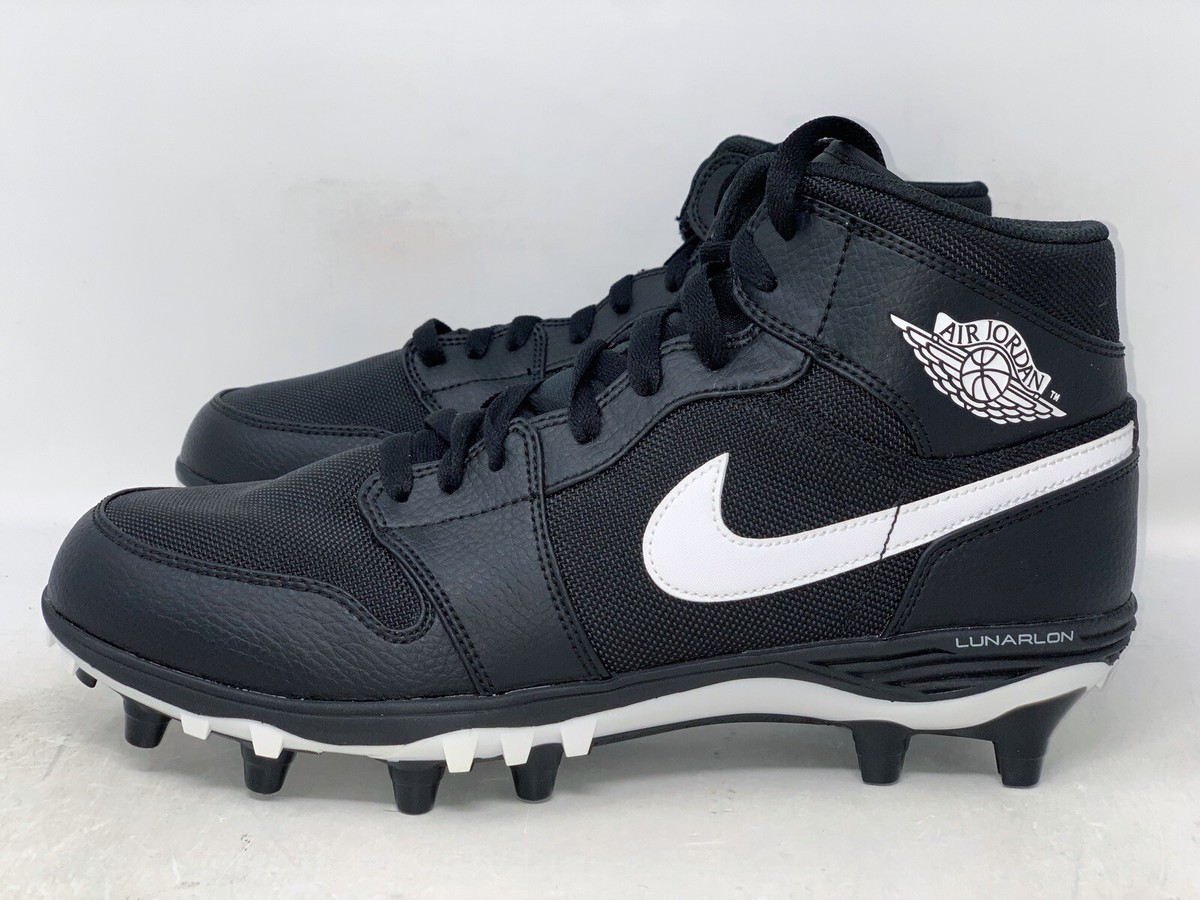 Air Jordan 1 TD Reverse Panda Black Football Cleats, Size 9.5 BNIB