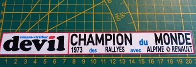 Alpine A110 Devil World Rally Champion Sticker Decal