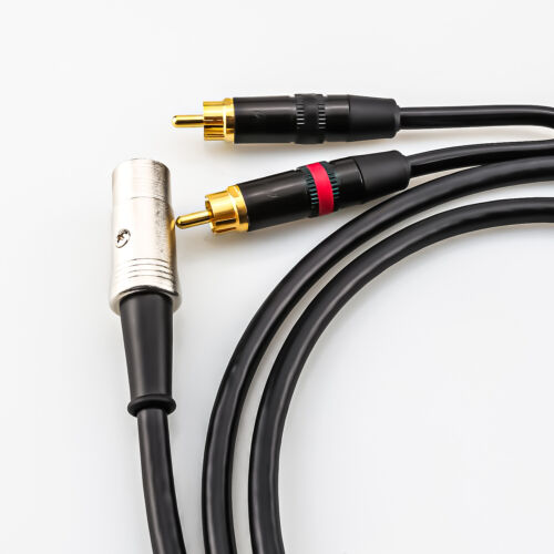 Audiophile Aux Input 5 Pin Din to Dual Phono RCA Plug Cable for NAIM Quad Amps - Afbeelding 1 van 4