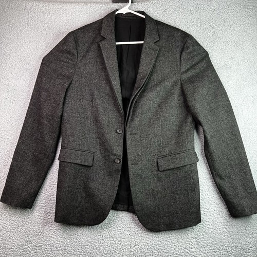 ALL SAINTS Thirty Eight Mens Medium 185/100A Wool Blend Dayton  Blazer Dark Gray