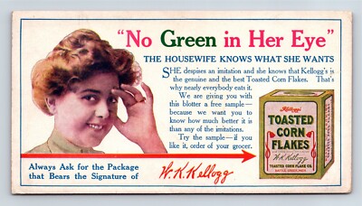 Kellogg's Toasted Corn Flakes W. K. Kellogg Battle Creek Michigan Blotter Sample