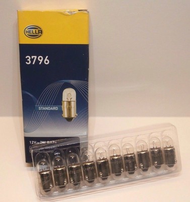 VW DASH BULB 12V 2W SINGLE CONTACT  BUG BUS GHIA (SET OF 10) N177202 3796