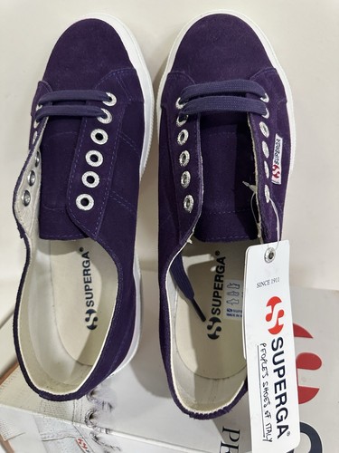NEW SUPERGA 2750 Suede - Woman’s Sneak - Petunia Purple Colour. Size 39 Euro - Picture 5 of 23