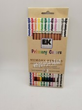 Vtg EK success Pastel Colors Memory Pencils scrapbook waterproof 12 natural wood