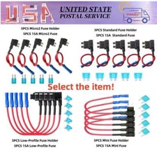 Blade Fuse Adapter Tap Add-A-Circuit  Micro2 Standard Mini Low-Profile