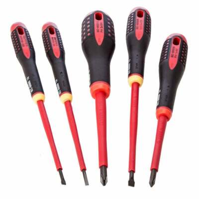 BAHCO ERGO 5pce 1000V VDE SCREWDRIVER SET   PHILLIPS AND SLOTTED