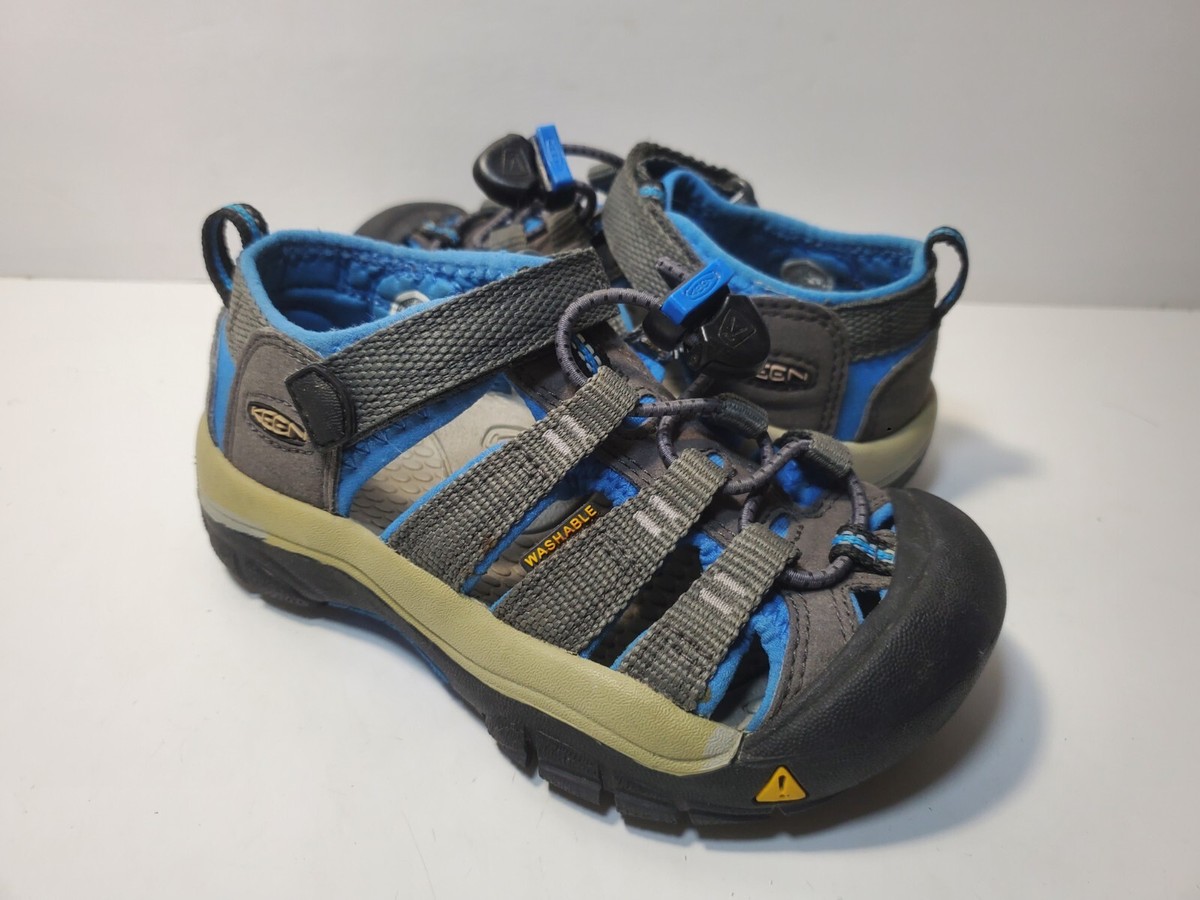 Keen Newport H2 Kids Gray Blue Woven Drawstring Outdoor Sandal