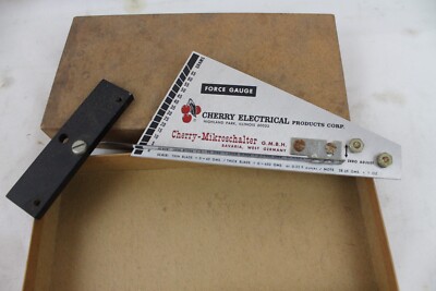 Vintage Cherry Electrical Force Gauge Cherry Mikroschalter Scale Thin Blade