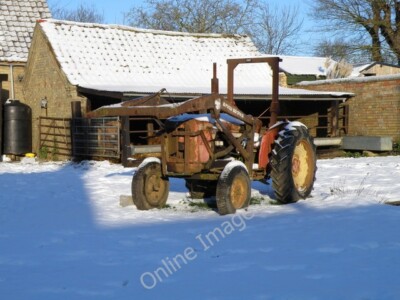 Photo 6x4 David Brown and fore end loader Great Gidding A bit late to thi c2009