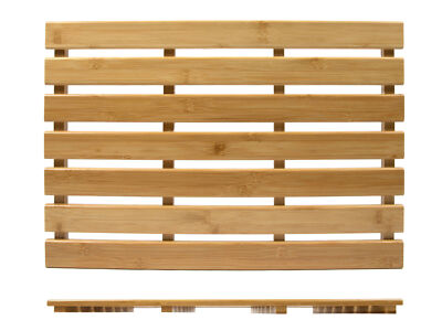 Bambus Bade Matte rutschfest - 53 x 35 cm - Dusche Sauna Pool Spa Vorleger  Rost | eBay.de