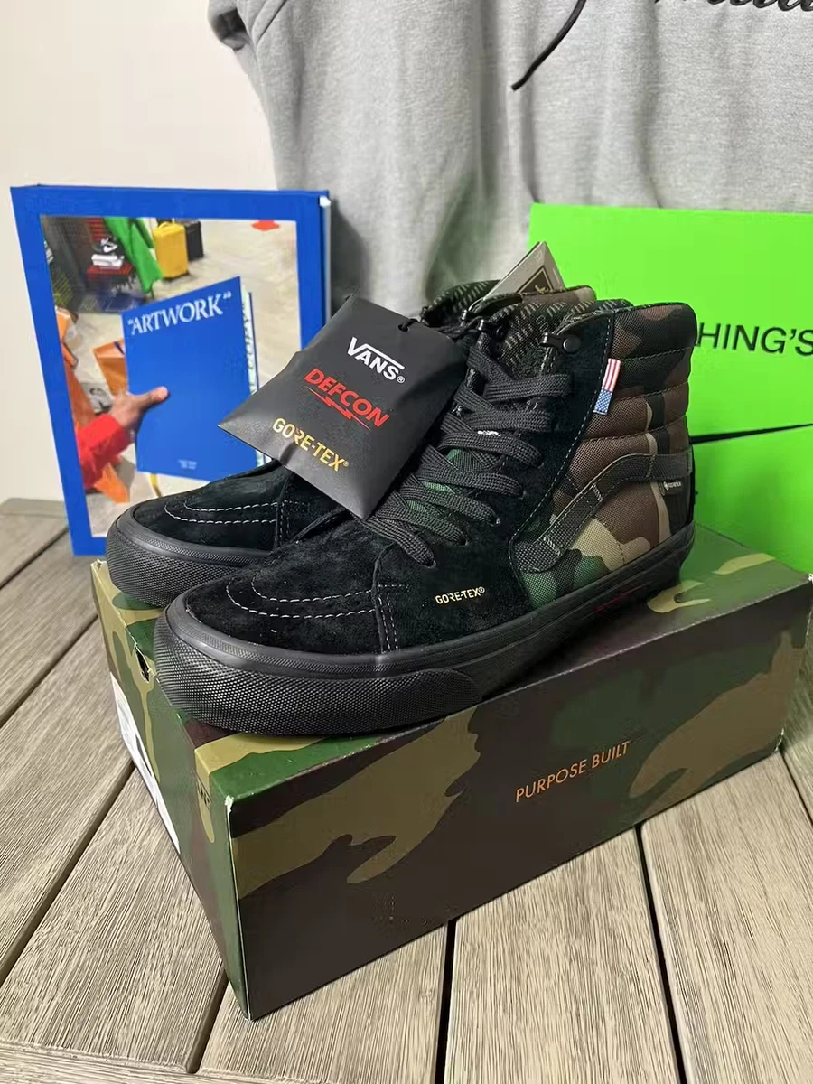 DEFCON Woodland Camo Vans Sk8 Hi Notchback GORE TEX