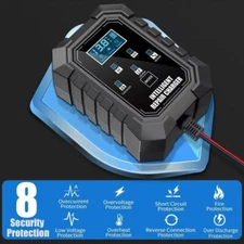 Motorcycle Smart Battery Charger Automatic For Lithium LiFePO4 Lead-Acid AGM GEL