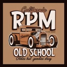 California RPM Old School Oldies But Goodies Drag Race Car MAGNET