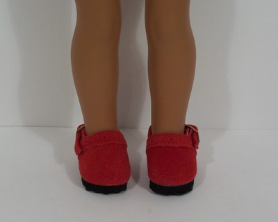 RED Clogs: Doll Shoes For 14'' Girl Wellie Wisher Wishers (Debs*)