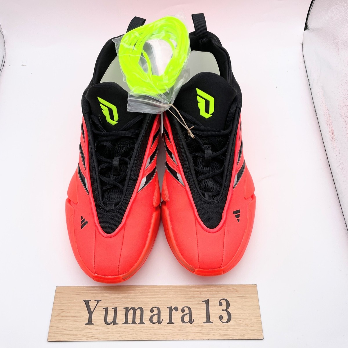 adidas Dame 9 Low Solar Red Core Black Lucid Lemon IE3627 Men's