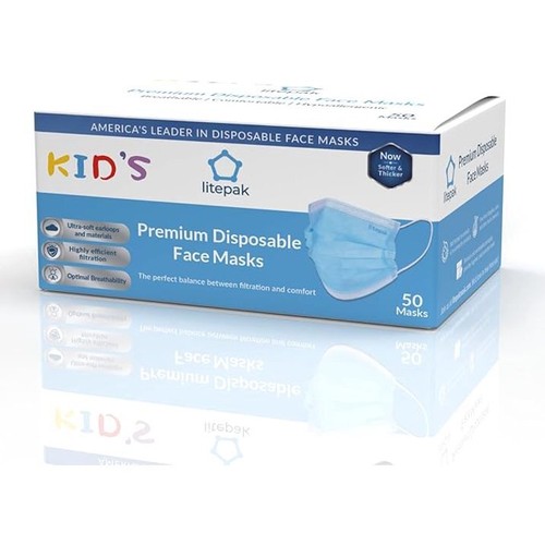 200pcs Kids Disposable Face Masks - 3 Ply Kids Mask for Boys Girls - (Blue) - Picture 7 of 7