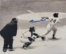 WILLIE MAYS HR SWING 2 MLB G.O.A.T. Personally Autographed/Signed Photo (8X10)