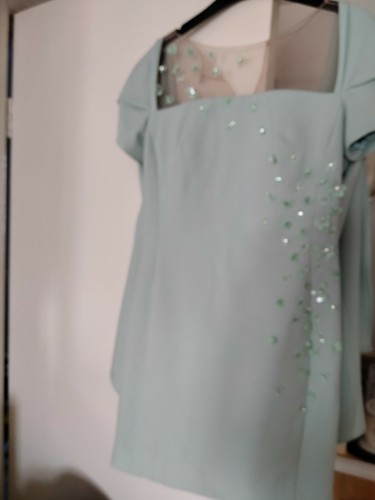 Carla Ruiz Cape Kleid für besondere Anlässe Größe 38 zur Hochzeit getragen. - Bild 11 von 12