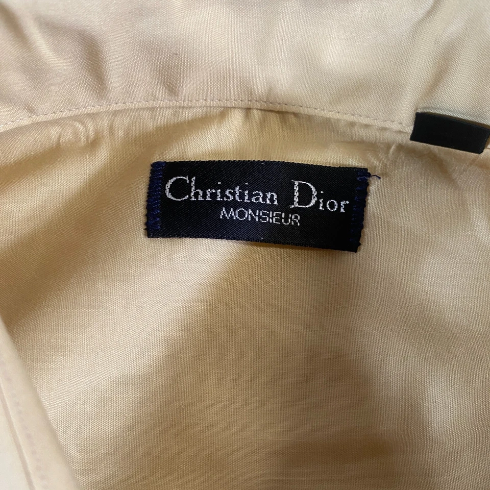 Christian Dior Monsieur Long Sleeve Button Shirt Mens 17-35 Dark Yellow - Image 3 of 4