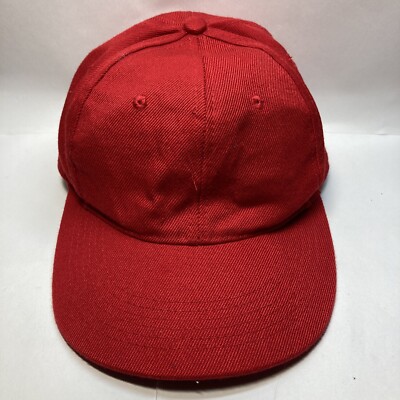Plain Blank Red Fitted Medium/Large Hat Cap