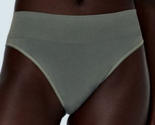 MAIDENFORM M Seamless Pewter Green High Leg Bikini Panty Womens Sz L 7 2XL 9