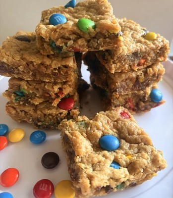 Monster Peanut Butter M&M Cookie Bars  (One Dozen) Homemade
