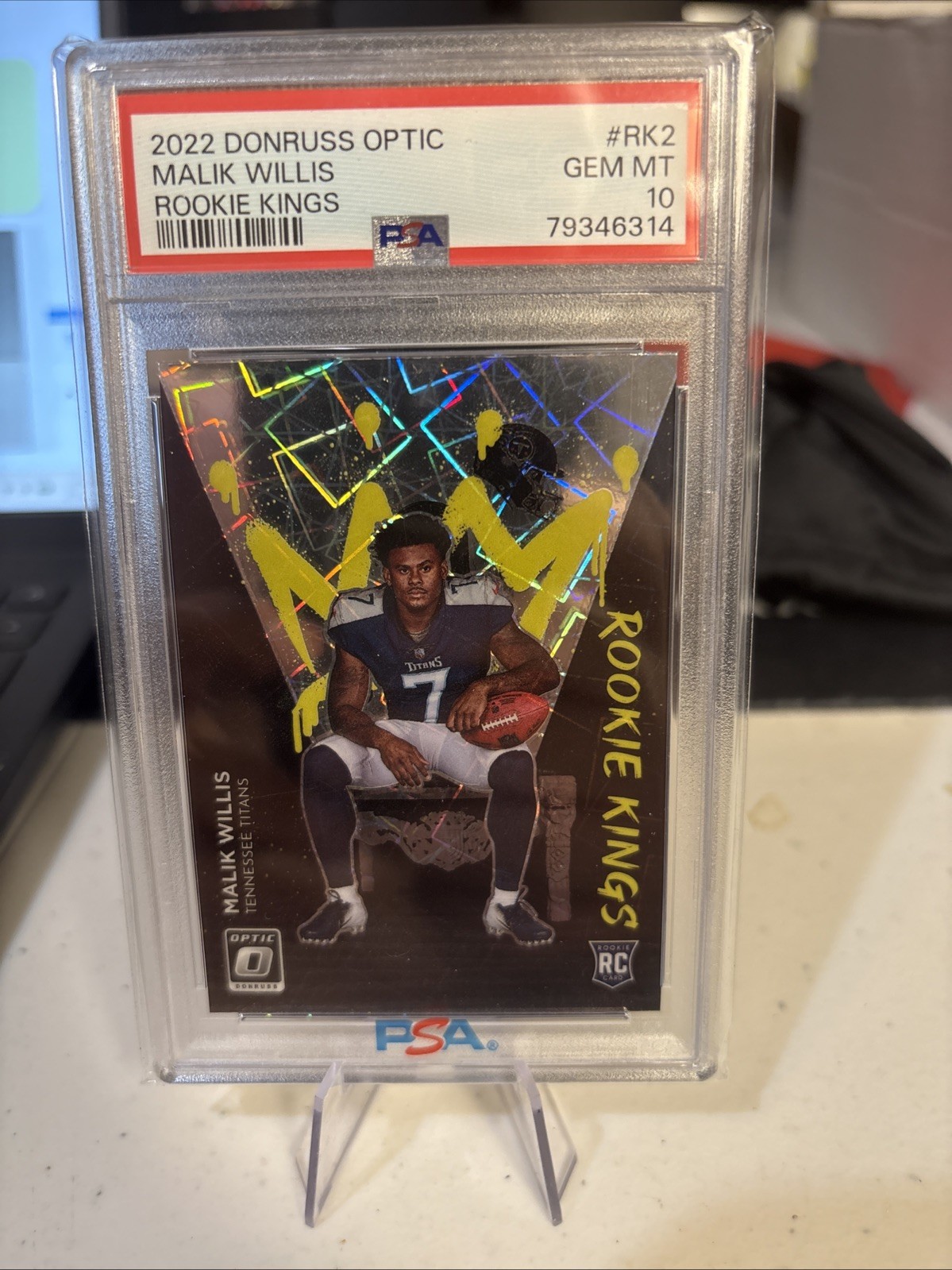 2022 Donruss Optic Malik Willis Rookie Kings Case Hit Ssp PSA 10