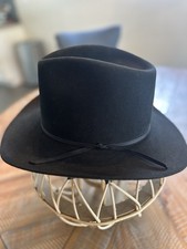 Vintage Resistol XXX Beaver Black Cowboy Hat 7 1/4 Western Fur Felt USA