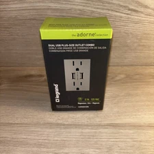 Legrand ARTRUSB153M4 Dual USB Combo Plus-Size Outlet In Magnesium Finish