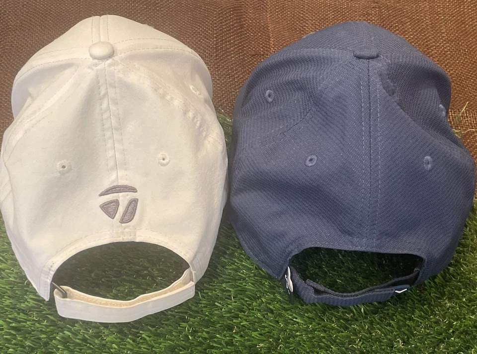 Lot Of 2 Blue, White Callaway Chrome-TaylorMade Golf Hats Strapback Great Shape - Image 2 of 4