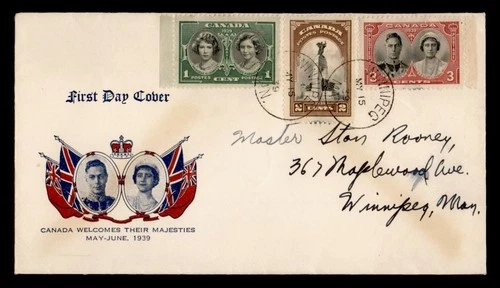 DR WHO 1939 CANADA FDC ROYAL VISIT KGVI COMBO WINNIPEG MAN M74802