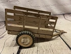 Vintage Tonka  2 Wheel Stake Bed Farm Livestock Trailer Brown
