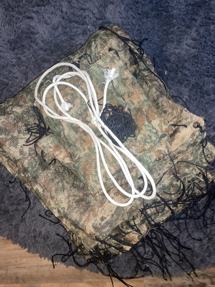 Винтажные камуфляжные жалюзи Burlap 7 шт сделано в США жалюзи Allen 40 футов ~ 80 дюймов с люверсом - Изображение 4 из 4