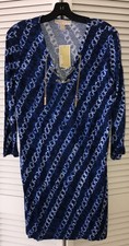 Michael Kors Chain-Link Print Dress, Size Large