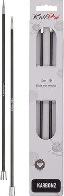KnitPro ::Karbonz Single Pointed Needles:: 6 US 14 in / 4.00 mm 35 cm
